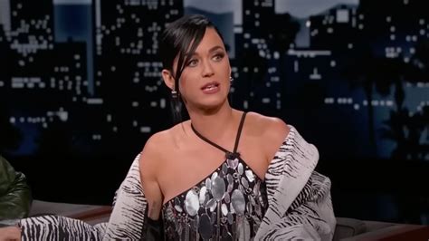 Katy Perry Wears Zebra Print Set With Sparkling Top On ‘jimmy Kimmel