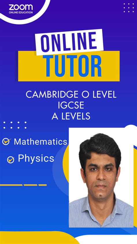 Be Your Online Math And Physics Tutor For Cambridge Igcse O Level And A Levels By Junaid Wazir