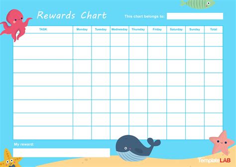Blank Reward Chart Printable Free Free Reward Chart Printable For