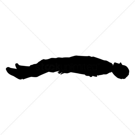 Silhouette Of Man Lying Down Vector Image 1446575 Stockunlimited