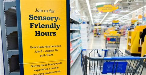 Walmart Sensory-Friendly Hours: Saturdays in July and August 8 - 10 a.m