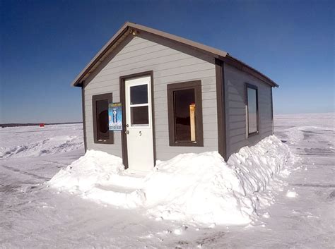 Colors are red, white, or black. Rocky Reef Fishing Resort Ice Fishing/Fish House Rental #5 ...