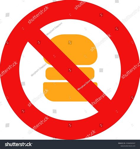 No Food Allowed Illustration Vector On Stock Vector Royalty Free