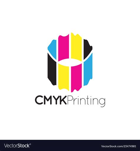 Cmyk Printing Logo Icon Graphic Design Template Vector Image