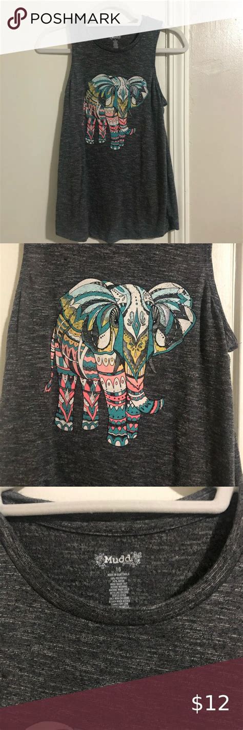 ⚫️mudd tribal elephant tank top elephant tank top tribal elephant mudd size 16 stylists