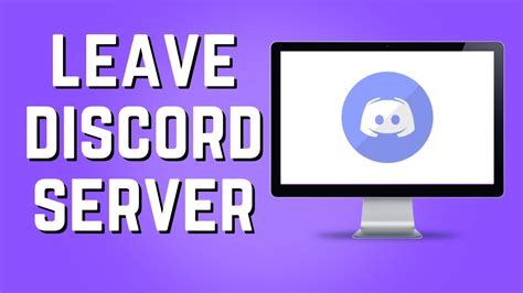 How To Leave A Discord Server On Pc Quick And Easy Youtube