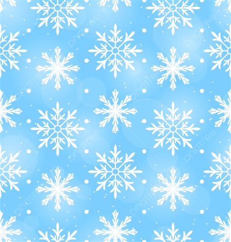 Illustration Seamless Wallpaper With Different Snowflakes Background
