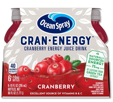 Cran Energy Cranberry Energy Juice Drink Ocean Spray