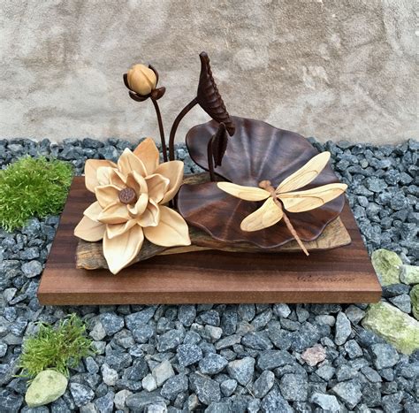 A Work Of Art Made Flower Beautiful Flowers Carved In Wood Flower