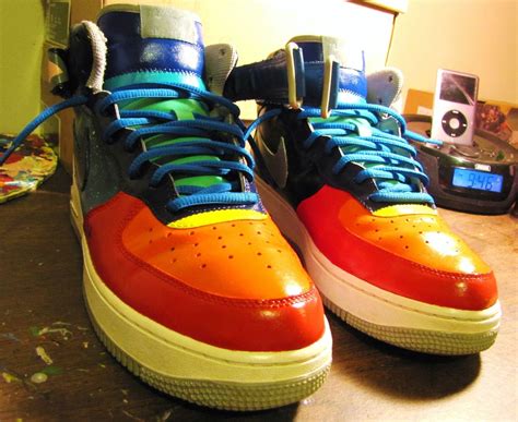 Hand Made Hand Painted Nike Space Jam Air Force 1 Mid Customs By