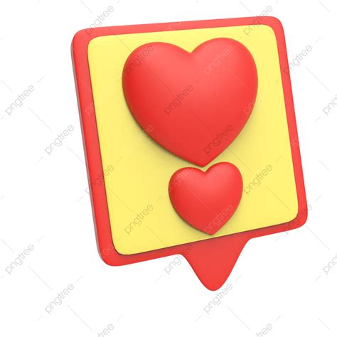 Like Heart 3d Vector 3d Likes Icon Heart Clipart Heart Icons 3d