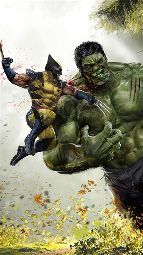 Free Download Wolverine Vs Hulk Marvel Comics 4k Wallpaper 61952