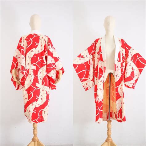 Vintage Japanese Silk Kimono 1950s Traditional Kimono Etsy Kimono