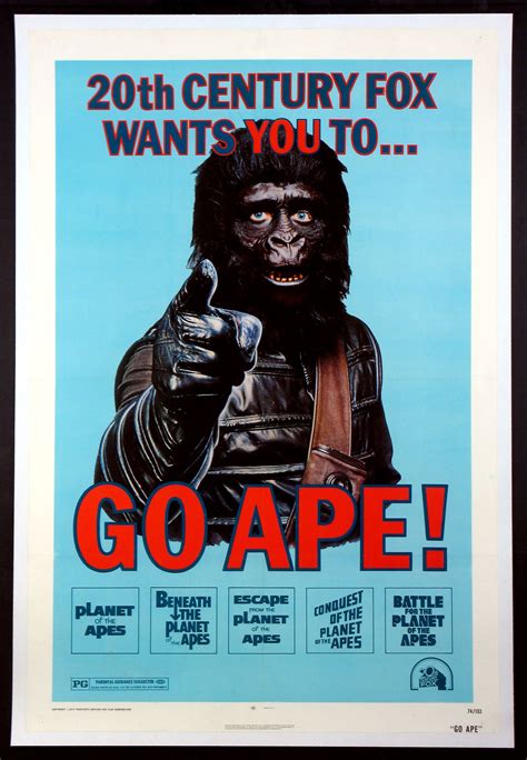 Go Ape Planet Of The Apes Series Movie Poster 1974 Planet Of The