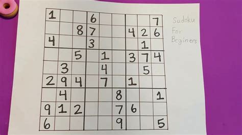 How To Solve A 9x9 Sudoku For Beginners Youtube