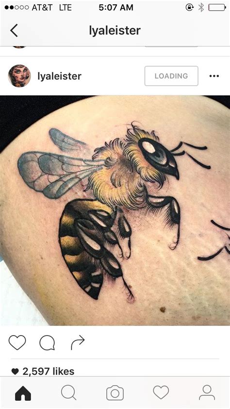 Honeybee In Flight Bee Tattoo Wasp Tattoo Insect Tattoo Moon Tattoo