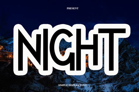 Night Font By Payjhoshop · Creative Fabrica