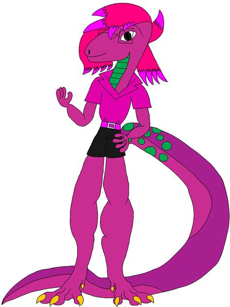 me as a lizard anthro [barney] 2 [shorts] by hubfanlover678 on deviantart