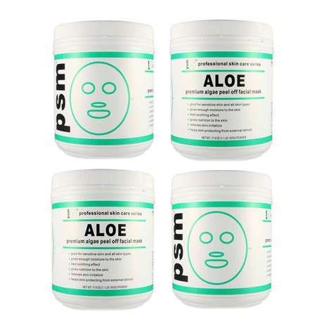 Set Of 4 Psm Aloe Premium Algae Peel Off Facial Mask Powder For