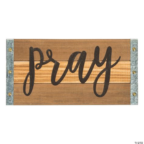 Wooden Pray Sign Oriental Trading