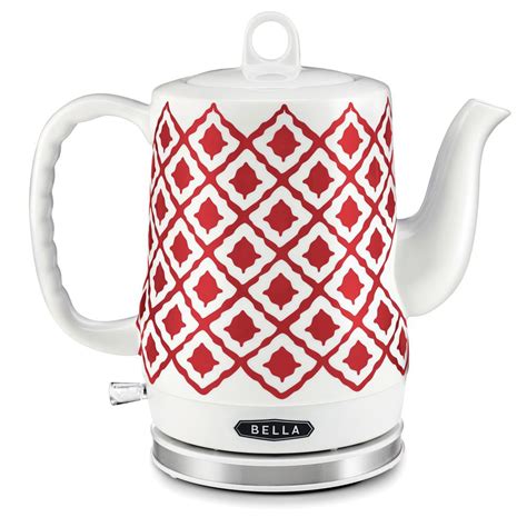 Bella 12l Electric Ceramic Tea Kettle With Detachable Base Red