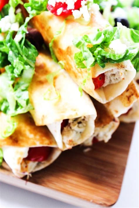Slow Cooker Greek Chicken Taquitos A Dash Of Sanity