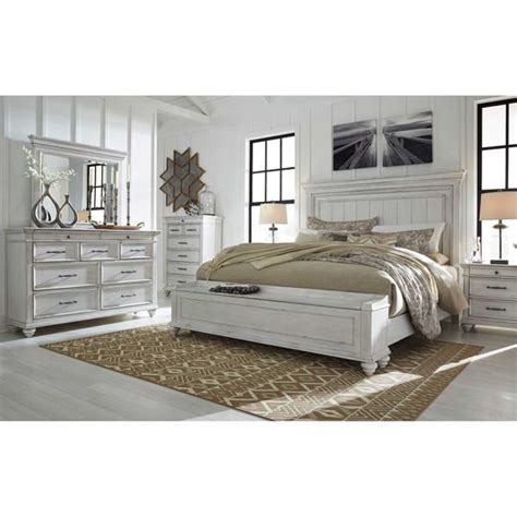 Cambeck whitewash panel bed with underbed storage. Kanwyn 5 Piece Bedroom set | B777-QSBED 31 36 46 93 ...
