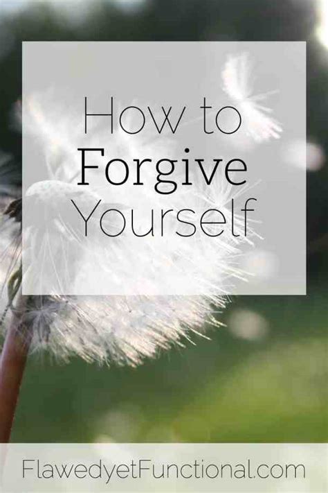 Healthy Habits Forgiving Yourself Flawed Yet Functional