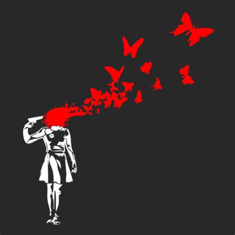 Banksy Butterfly Suicide Girl Mens Ladies T Shirts S Xxl Sizes Ebay