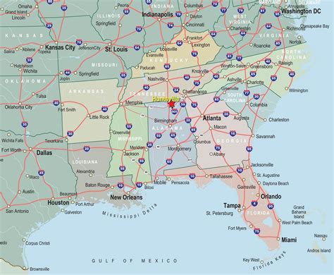 Southeastern Map Region Area Maps Of The United States Southeastern