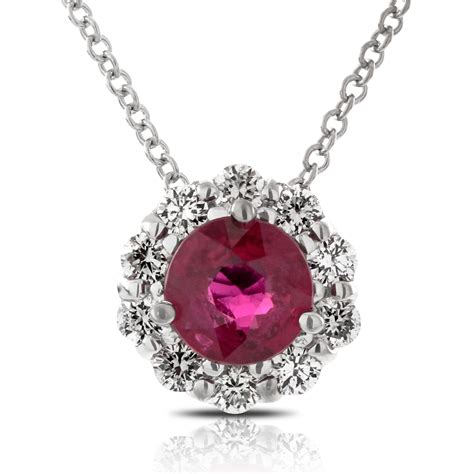 Последние твиты от ben&ben (@benandbenmusic). Ruby & Diamond Halo Necklace 14K | Ben Bridge Jeweler