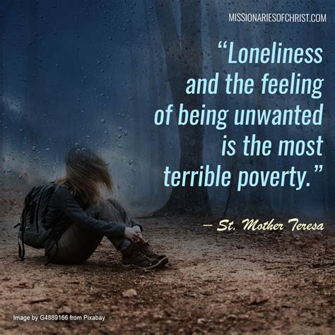 Saint Mother Teresa Quote On Loneliness Missionaries Of Christ