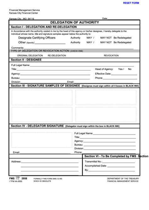 Fillable Delegation Of Authority Form Printable Pdf Download Gambaran