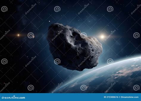 Huge Asteroid In Space Image Threatening Planet Earth Sci Fi Fantasy