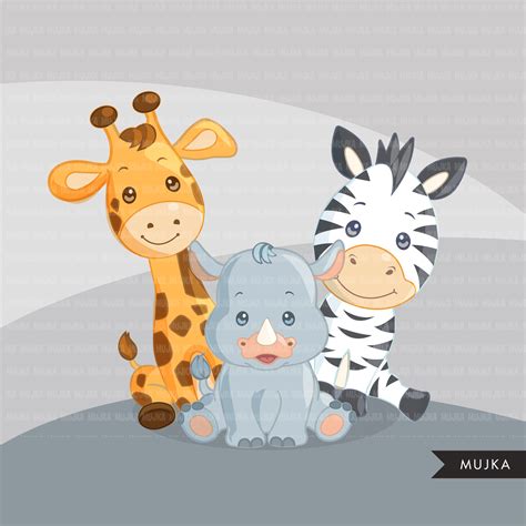 Safari Clipart Bundle Collection Of Safari Animals Safari Characters