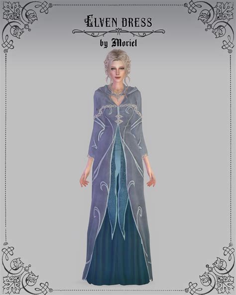 Elven Set Moriel On Patreon Elven Dress Sims 4 Sims 4 Characters