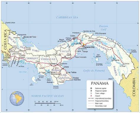 Mapa Pol Tico De Panam Mapa Owje