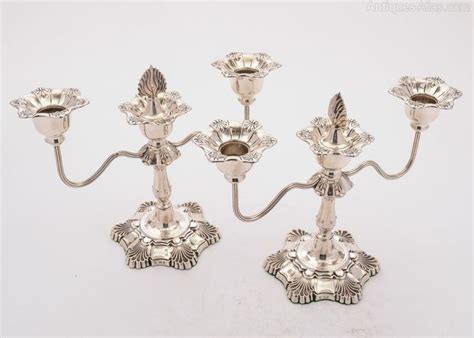 Stunning Pair Of Silver Candelabras Silver Candelabra Antique