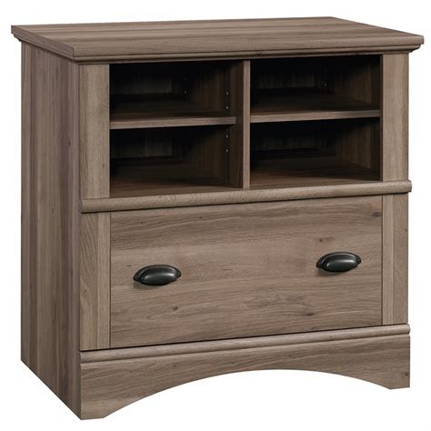 Lateral file cabinets are a great way to store bulky items in the. (Set of 2) 1 Drawer Lateral File Cabinet in Salt Oak ...