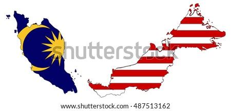 Easy to use in many background or environment. Malaysia Flag Map Country Located Southeast ภาพประกอบสต็อก ...