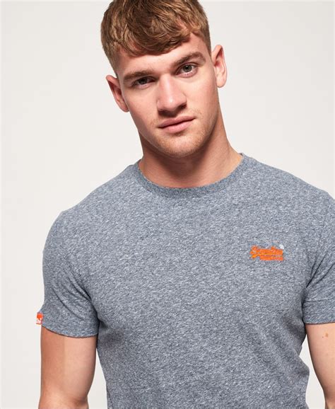 Mens Orange Label Vintage Embroidery T Shirt In Tois Blue Grit