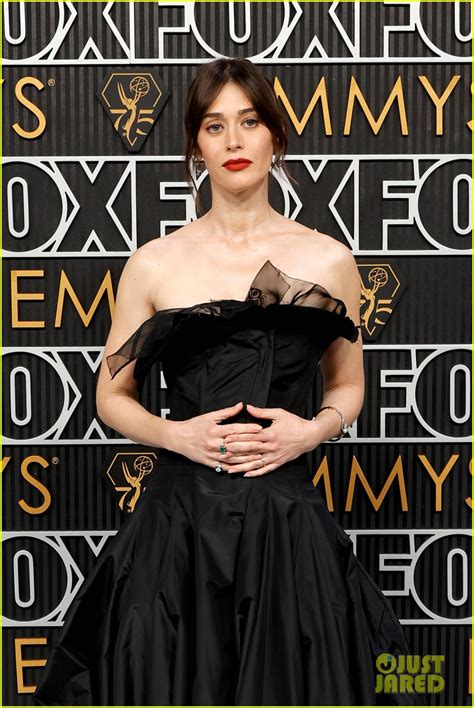 Nominee Lizzy Caplan And Husband Tom Riley Strike A Pose Together At Emmy Awards 2023 Photo