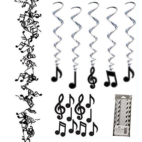 Musical Notes Party Decoration Supplies Pack Includes H