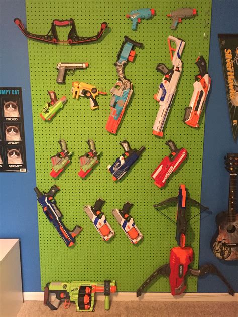 This is version 3 of mine. Nerf gun storage | Nerf gun storage, Toy rooms, Nerf guns