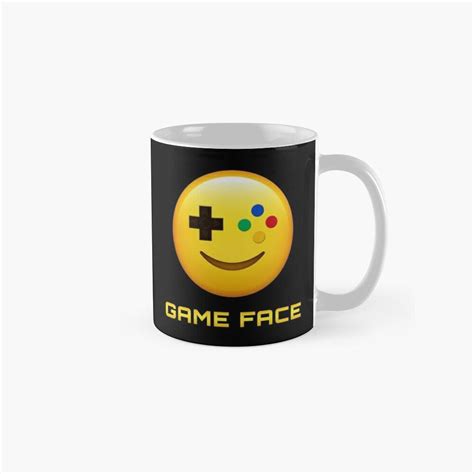 Game Face Emoji Emoticon Yellow Gamer Controller Face Coffee Mug By