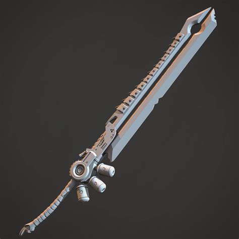 Valello — Futuristic Sword Concept In Zbrush 3d 3dart