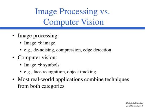 Ppt Introduction To Image Processing And Computer Vision Powerpoint