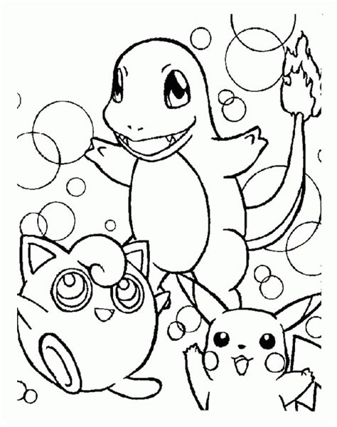 Electric Pokemon Coloring Pages Pikachu And Friends Coloring Home