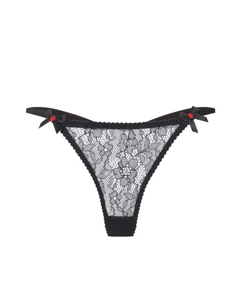 lorna lace thong in black by agent provocateur all lingerie