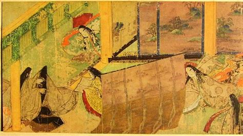 From The Tale Of Genji Scroll Late Heian Period Japanese Painting